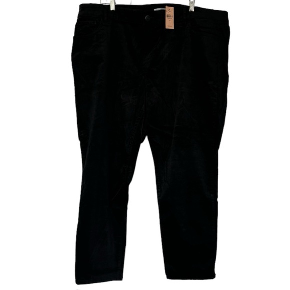 LOFT Plus Black Midrise Velour Skinny Pants size 22 NWT - Picture 8 of 16